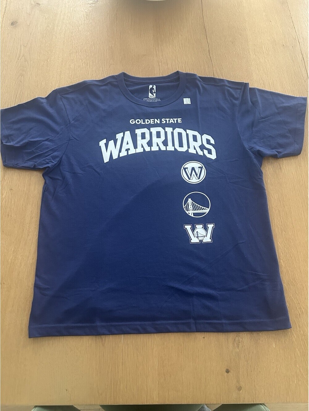 NBA Golden State Warriors T-Shirt Navy Blue Men's Size Large NWOT